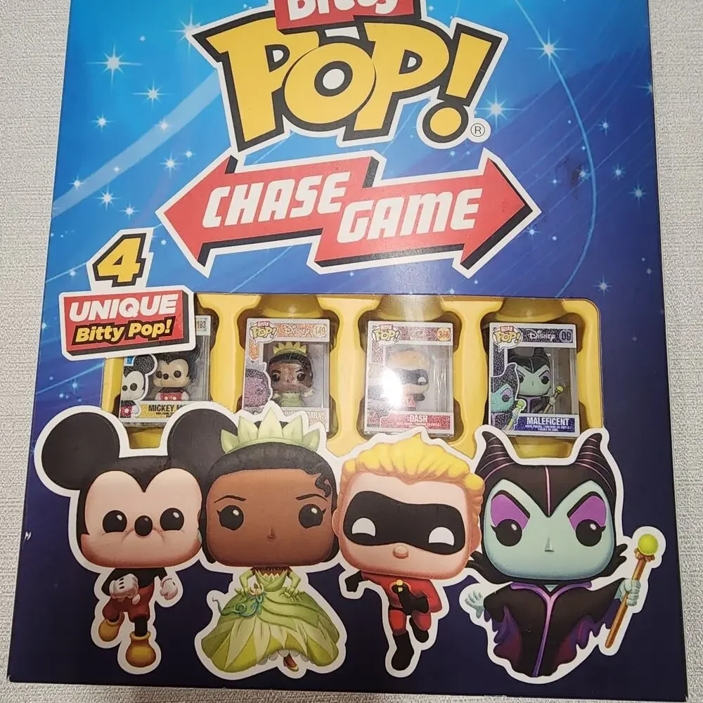 Disney bitty pop chase game with 4 unique bitty pop